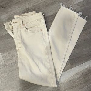 Free people high rise off white jeans